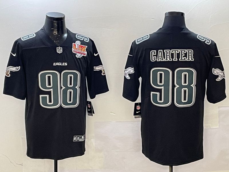 Men Philadelphia Eagles #98 Carter Black Fashion 2025 Nike Limited NFL Jersey style 4->ncaa teams->NCAA Jersey